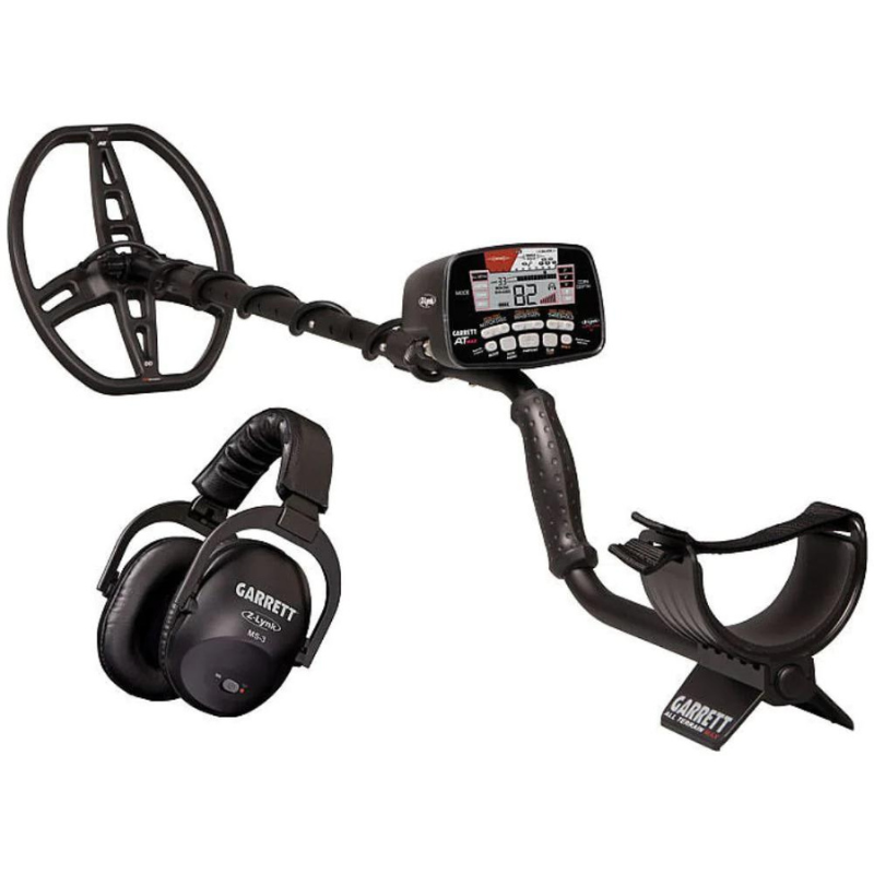 Garret AT Max Waterproof Metal Detector with 8.5 x 11" Coil & Garret MS-3 Z-Lynk Headphone - Detectorist Direct