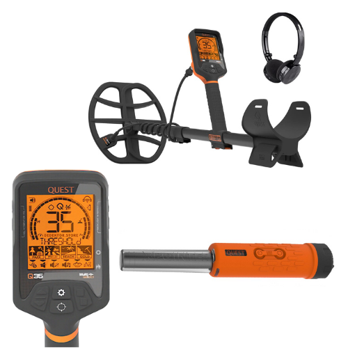 QUEST Q35 METAL DETECTOR + QUEST X POINTER 2