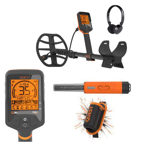 QUEST Q35 METAL DETECTOR + QUEST X POINTER MAX MAGIC